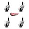 Service Caster 2 Inch Thermoplastic Rubber Wheel 1 Inch Expanding Stem Caster SCC, 4PK SCC-EX05S210-TPRS-1-4 - alternate 5